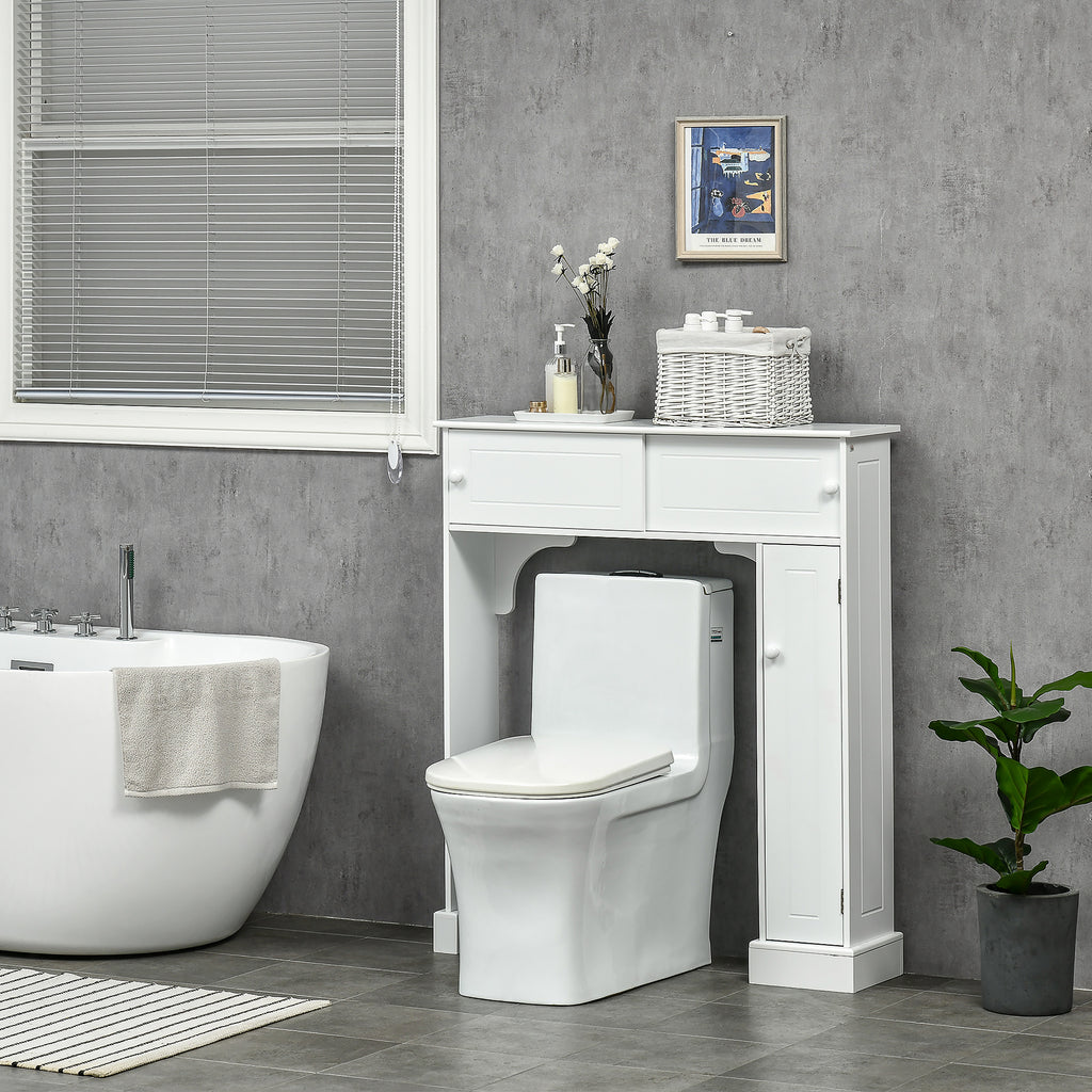 Over-the-Toilet Bathroom Cabinet with Adjustable Shelves, White – image 7