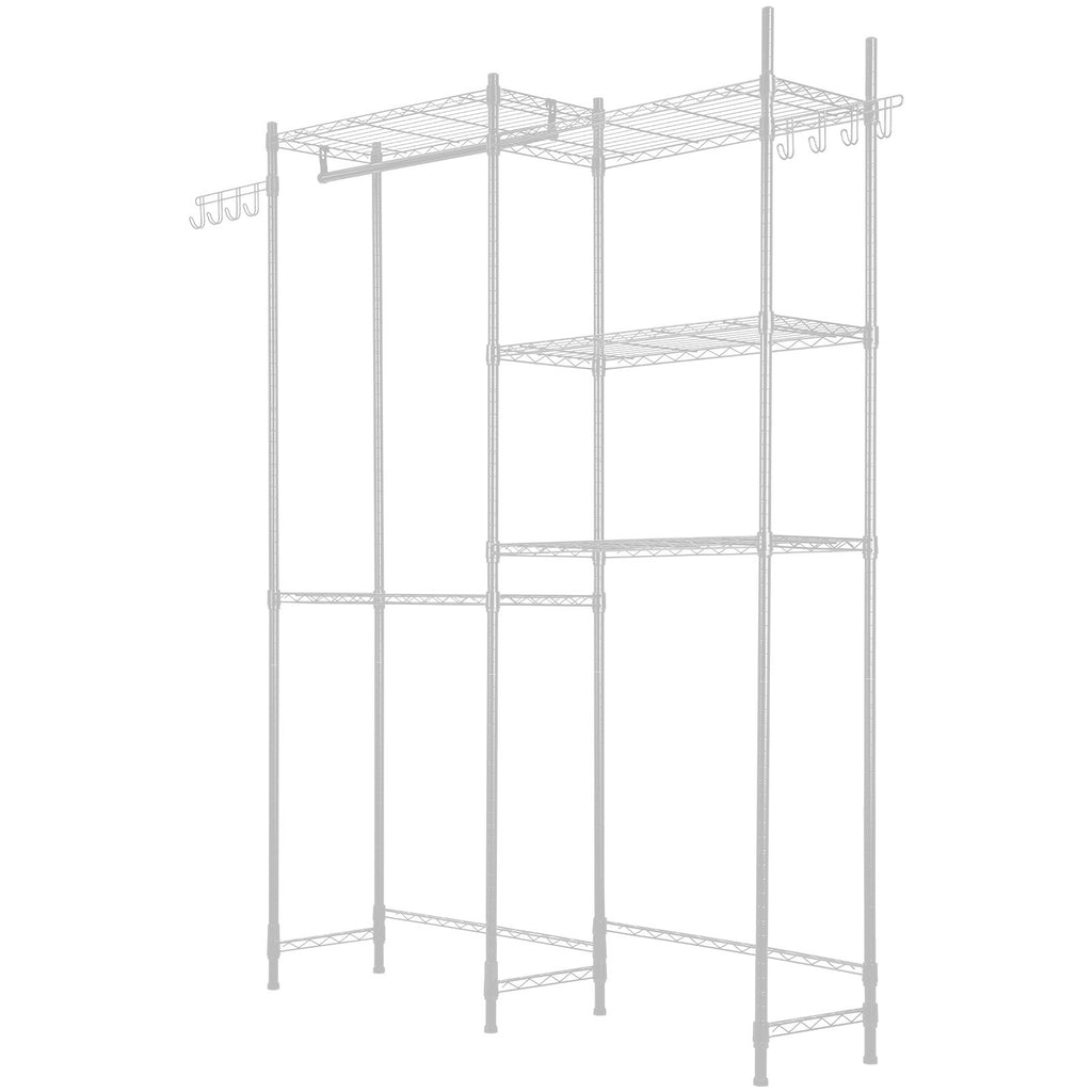 Over Washer Dryer Storage Shelf 5-Tier with Hanger Rod