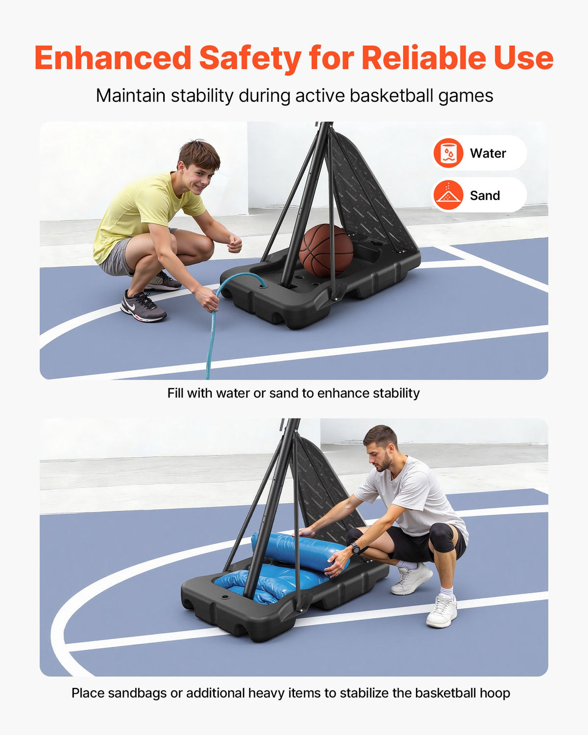 Portable Basketball Hoop 10 Ft Adjustable With 48 Inch Backboard – image 3