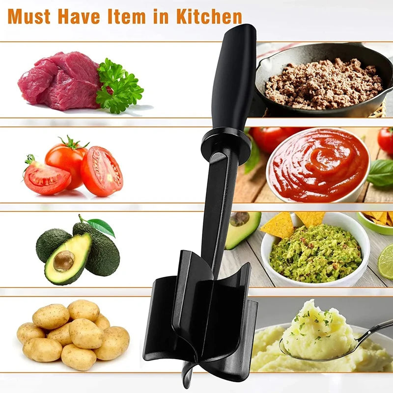Meat Chopper for Ground Beef, Nylon Masher and Stirrer – image 3