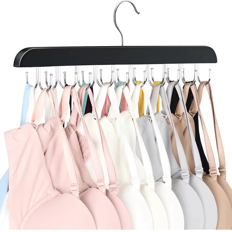 Belt and Scarf Hanger – Wooden 20-Hook Closet Organizer