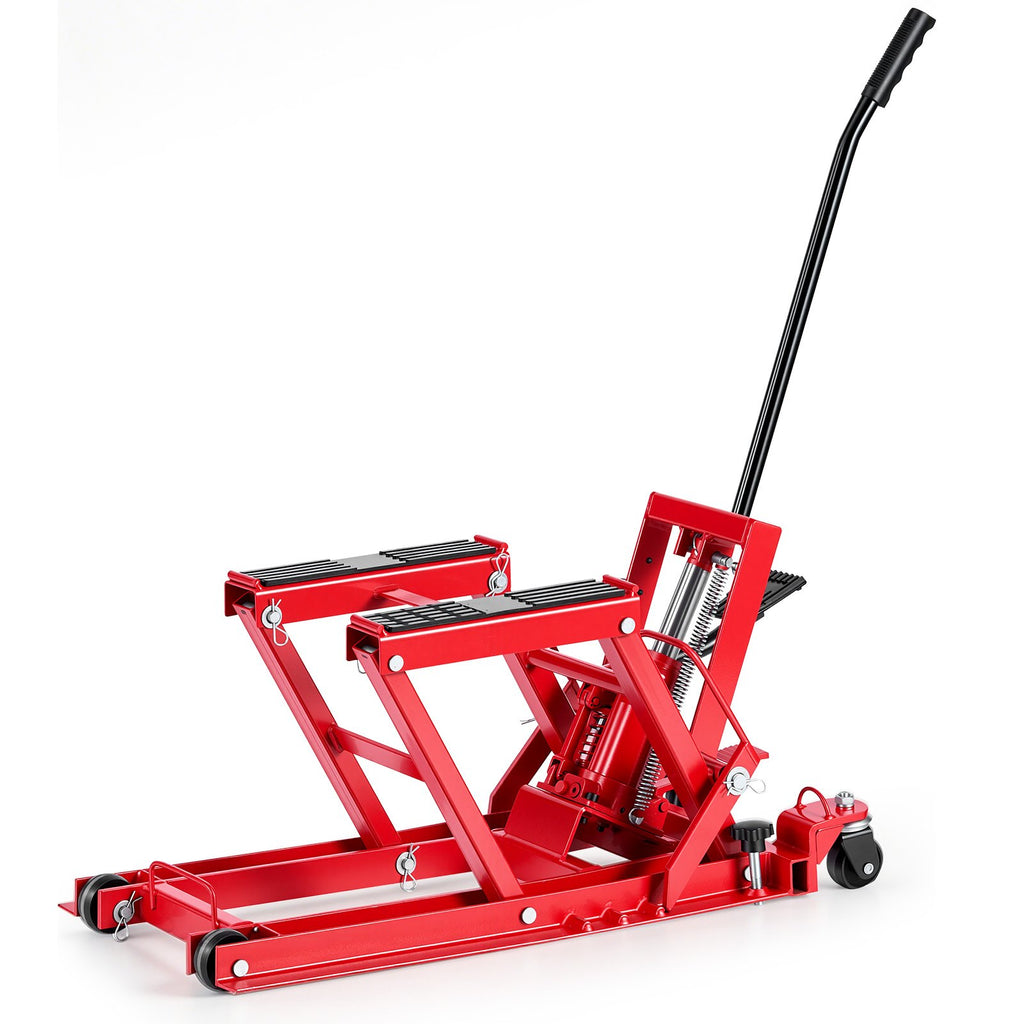 Hydraulic Motorcycle Lift Jack 1500 Lb Foot Operated ATV Lift Stand