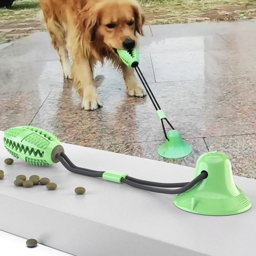 Suction Cup Dog Tug Toy - Chew Rope with Treat Ball – image 2