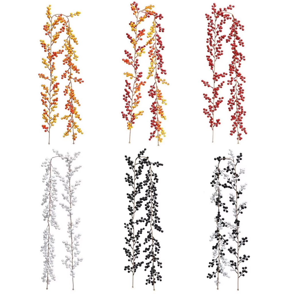 6 ft Artificial Red Berry Garland – image 4