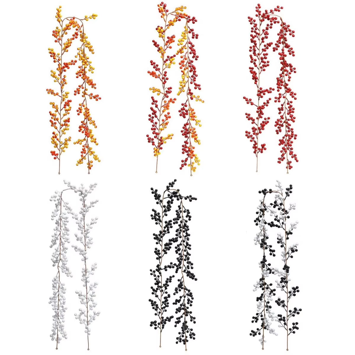 6 ft Artificial Red Berry Garland – image 4