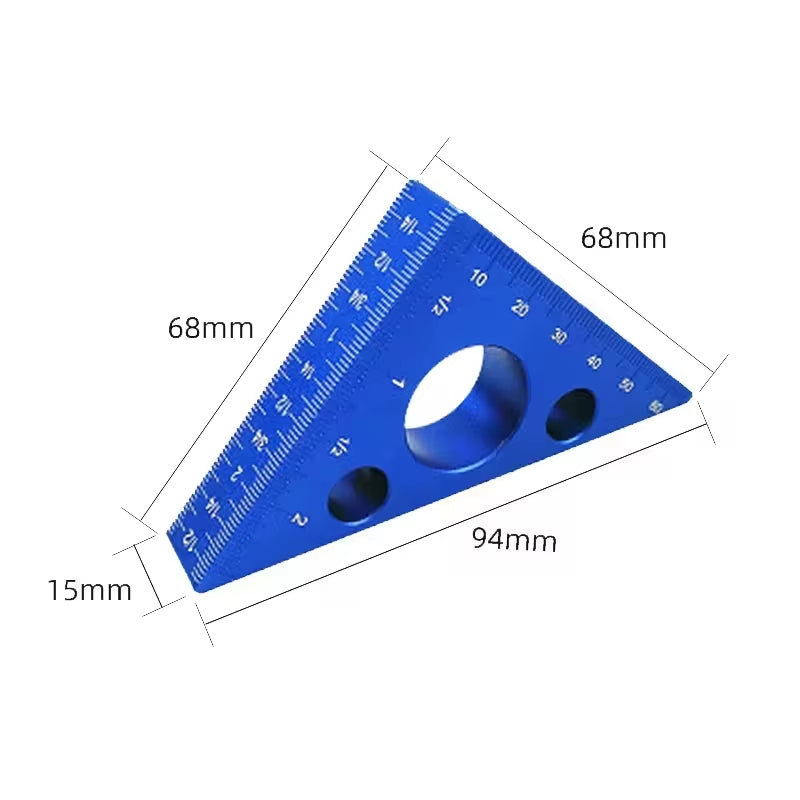 Aluminum Pocket Square - Right Angle Woodworking Layout Ruler – image 7