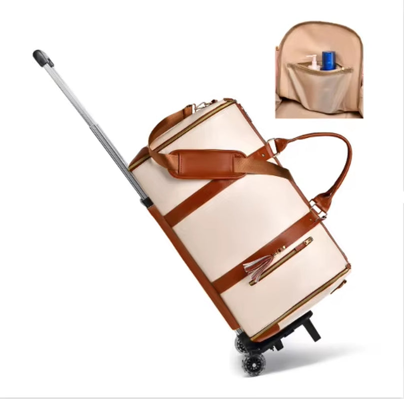 Rolling Garment Duffel Bag with Wheels for Carry-On Travel – image 2