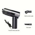 Corded 12V Car Vacuum – Handheld Cleaner with Crevice & Brush Tools