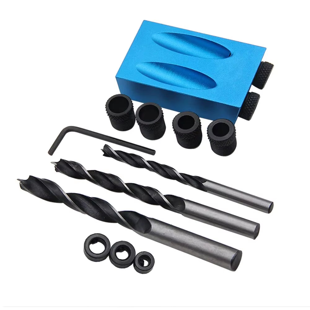 Pocket Hole Jig Kit 15 Degree Oblique Hole Locator with Drill Bits – image 8
