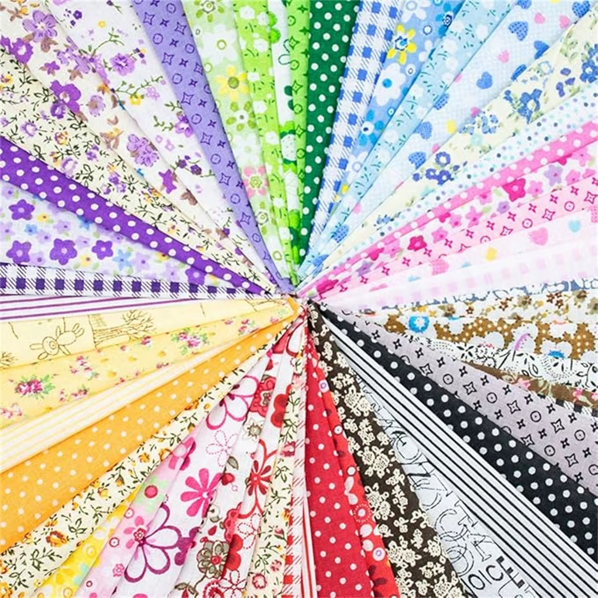 Cotton Fabric Squares 300 Pc, 4 x 4 in Quilting Patchwork Bundle – image 5