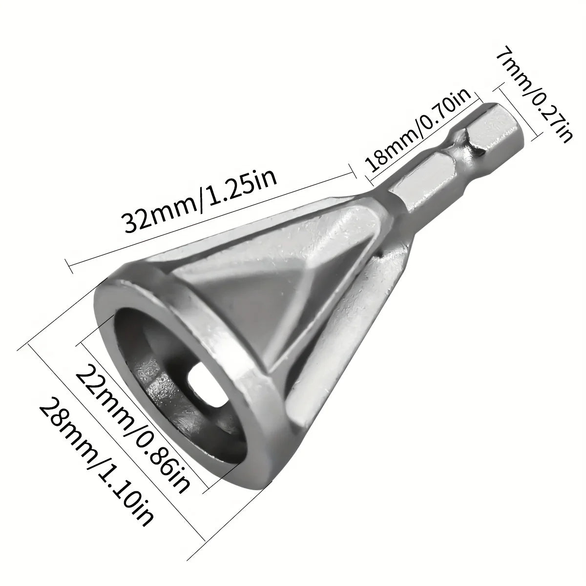 Deburring Chamfer Tool, Drill-Mounted External Edge Trimmer – image 5