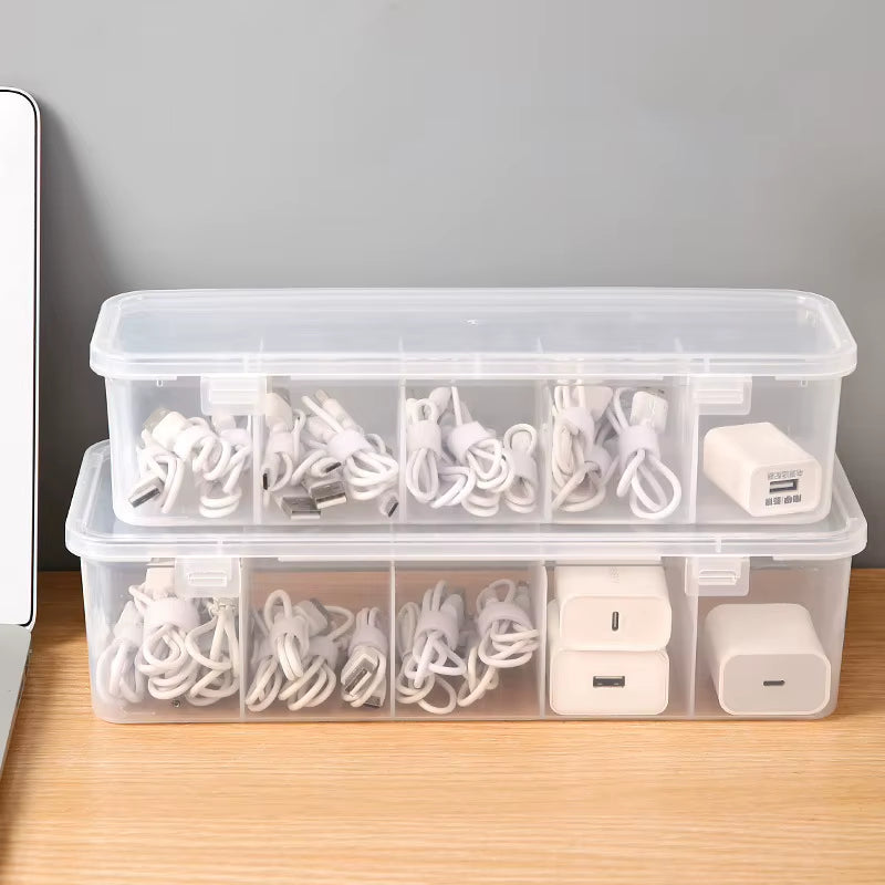 Cable Storage Box, Clear Charging Cable Organizer – image 5