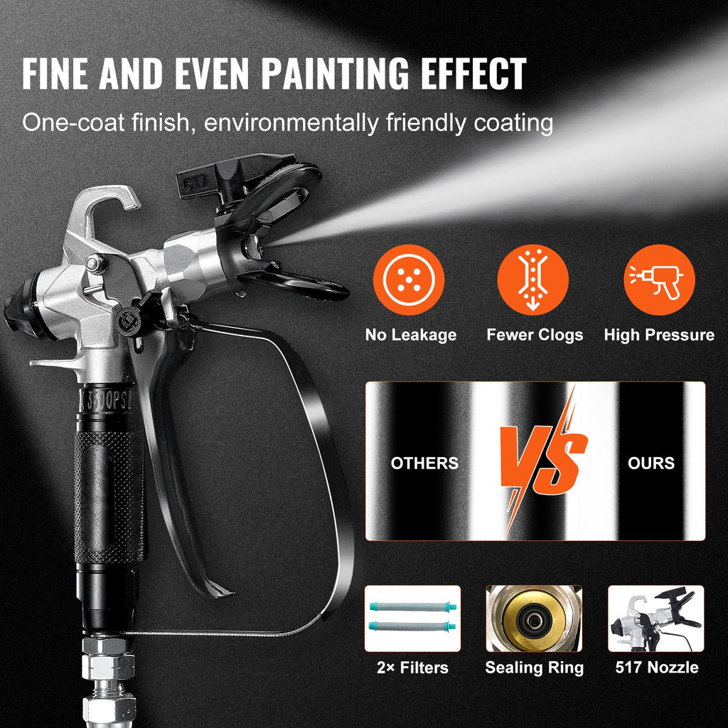 950W Airless Paint Sprayer with Cart, 3000 PSI Electric Stand Sprayer – image 3