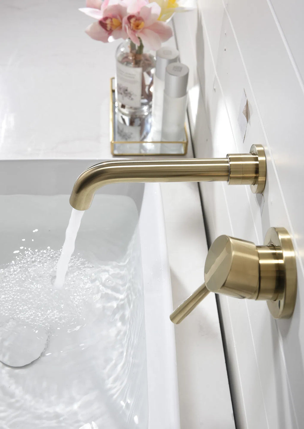 Wall Mounted Bathroom Sink Faucet, Single Lever with Pop-Up Drain – image 10