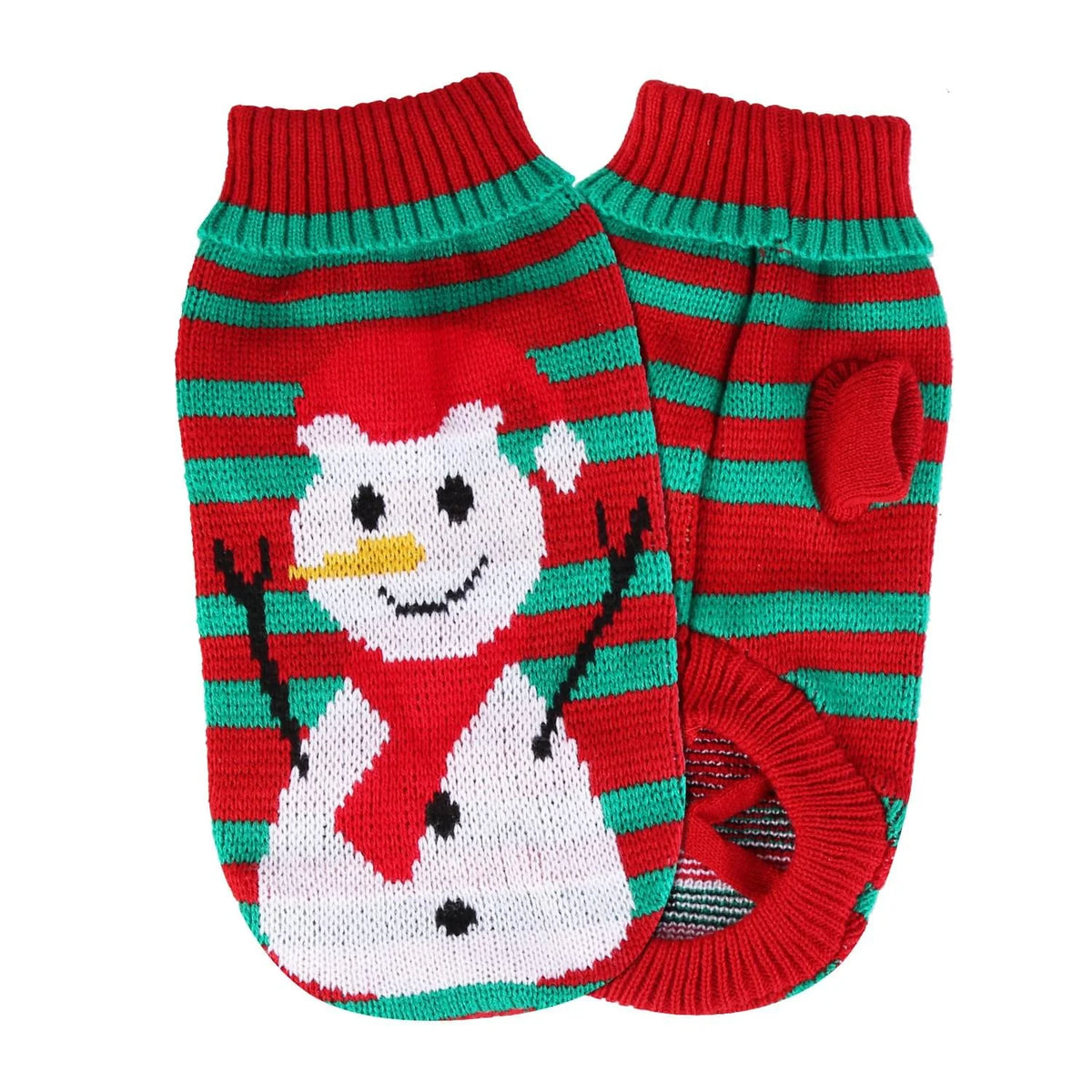Dog Christmas Sweater Turtleneck Snowman Knit Pet Holiday Outfit – image 4