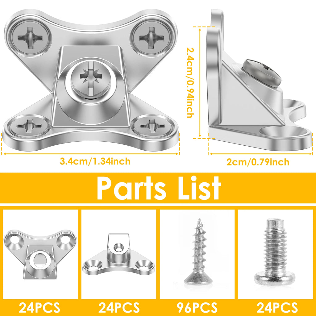 Butterfly Corner Brackets 24 Pcs – Detachable L-Brace Set – image 3