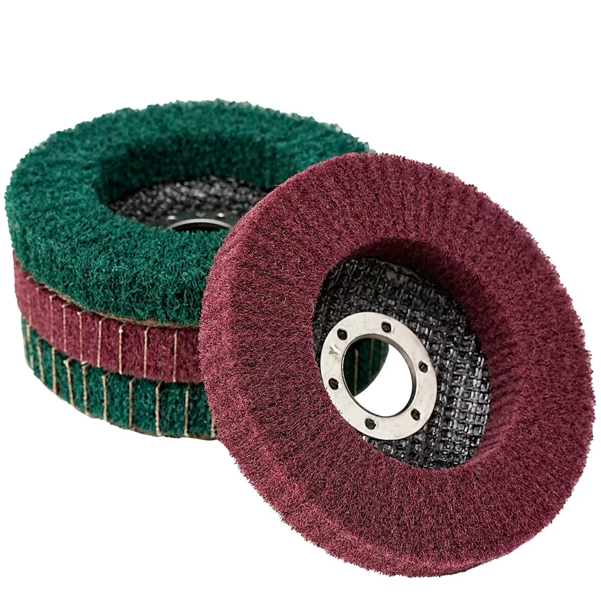 Non-Woven Flap Polishing Wheel for Welding Cleanup, Angle Grinder