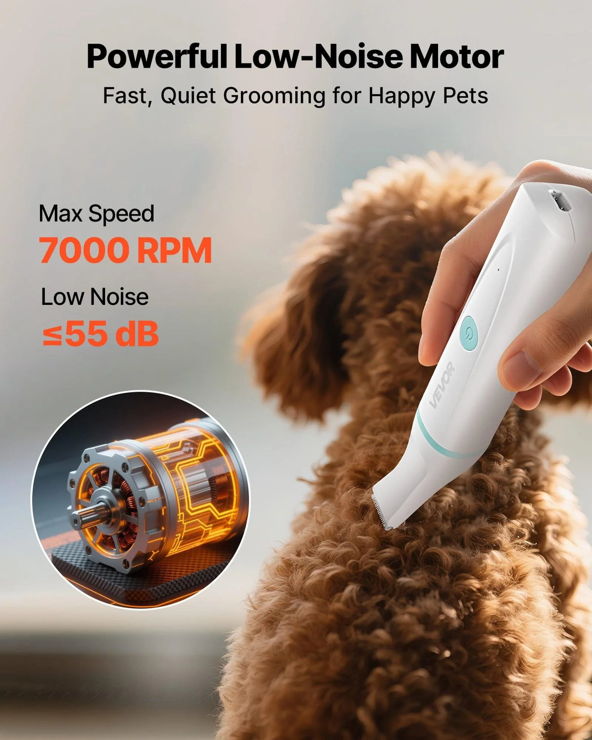 Dog Clippers for Grooming, 4-in-1 Cordless Pet Trimmer Kit – image 3