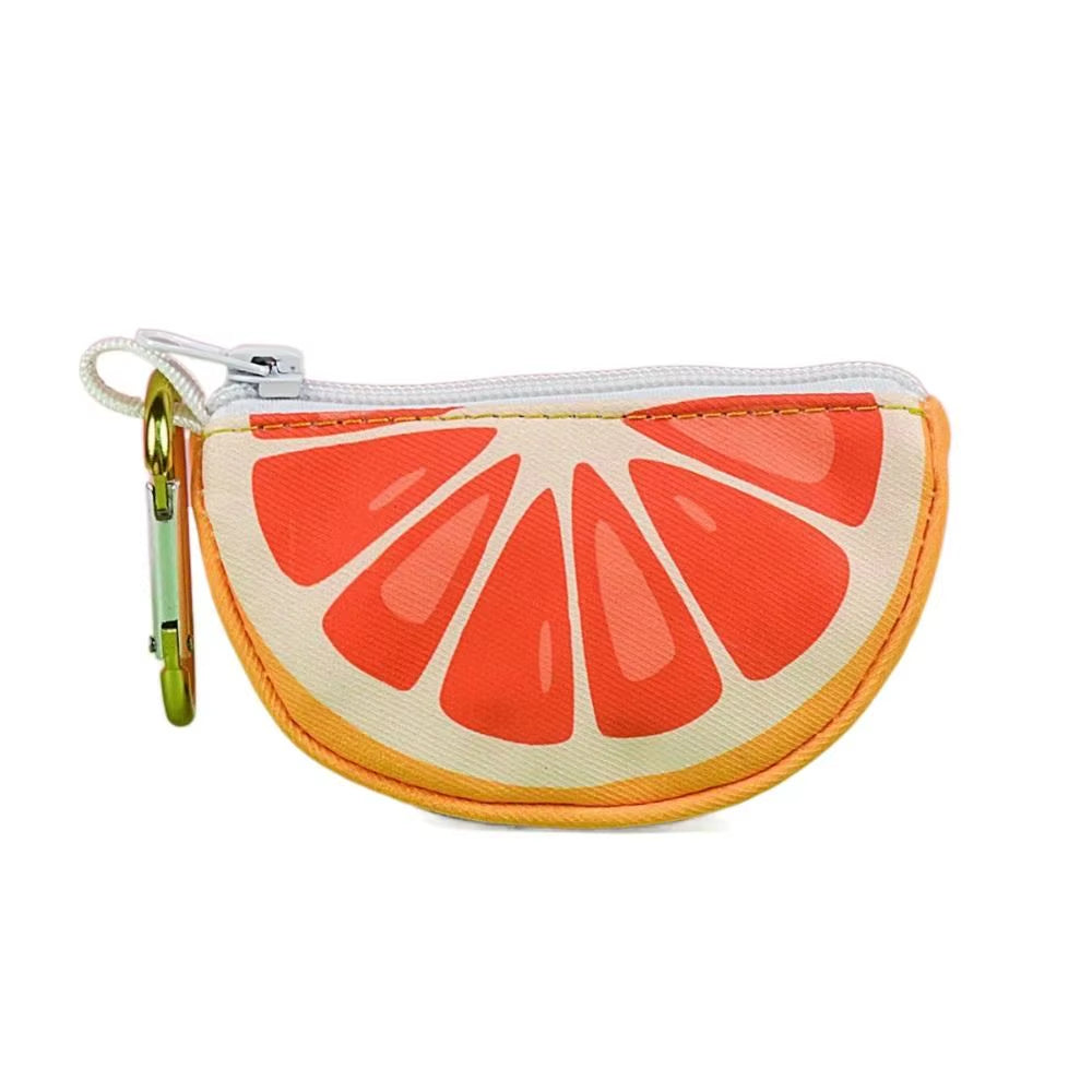 Dog Poop Bag Holder, Fruit Design Zipper Pouch for Leash