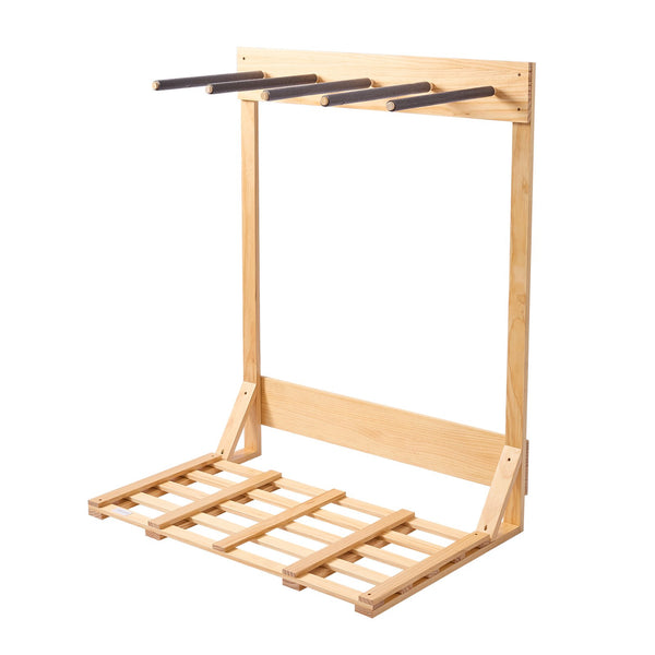 4-Tier Freestanding Wooden Surfboard Rack for Boards and Skis – image 1