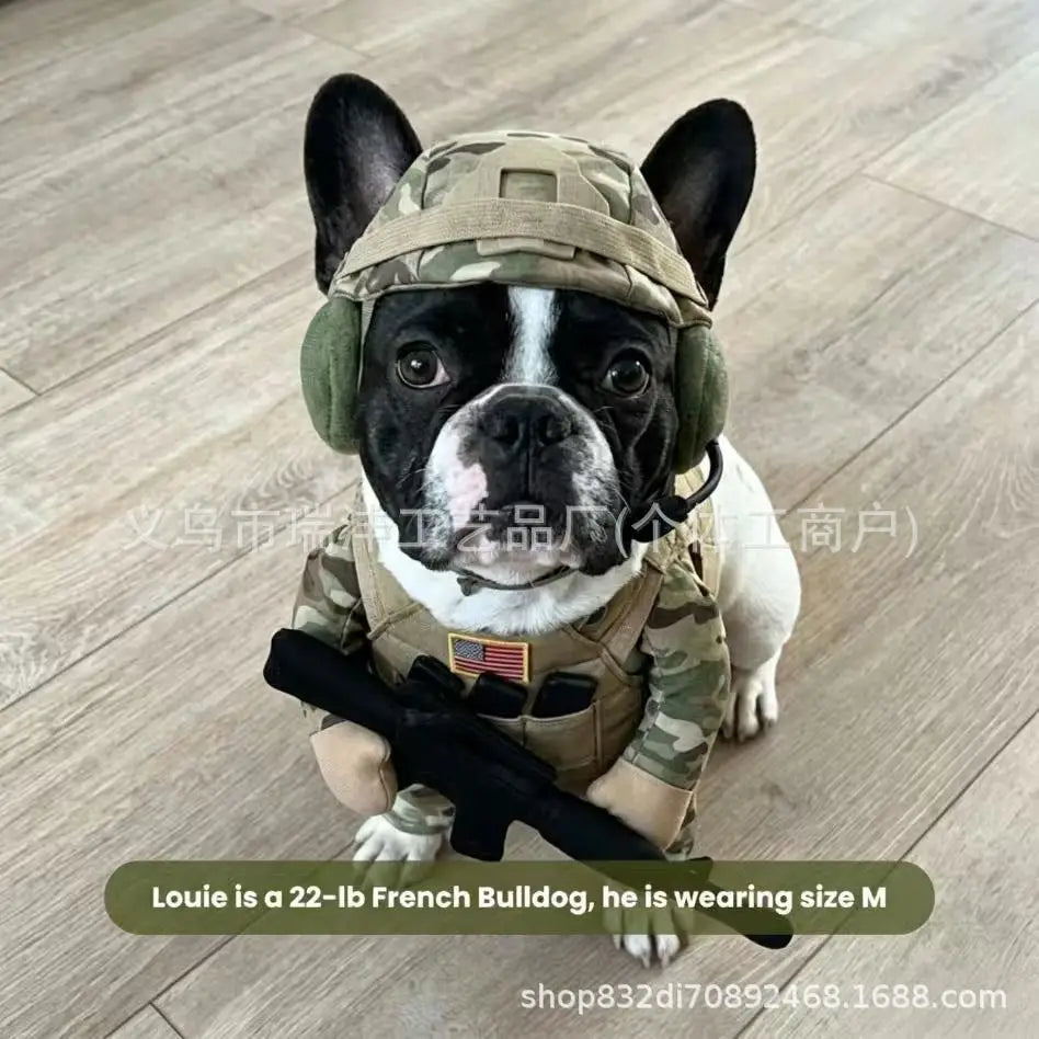 Dog Soldier Halloween Costume Tactical Harness with Helmet – image 6