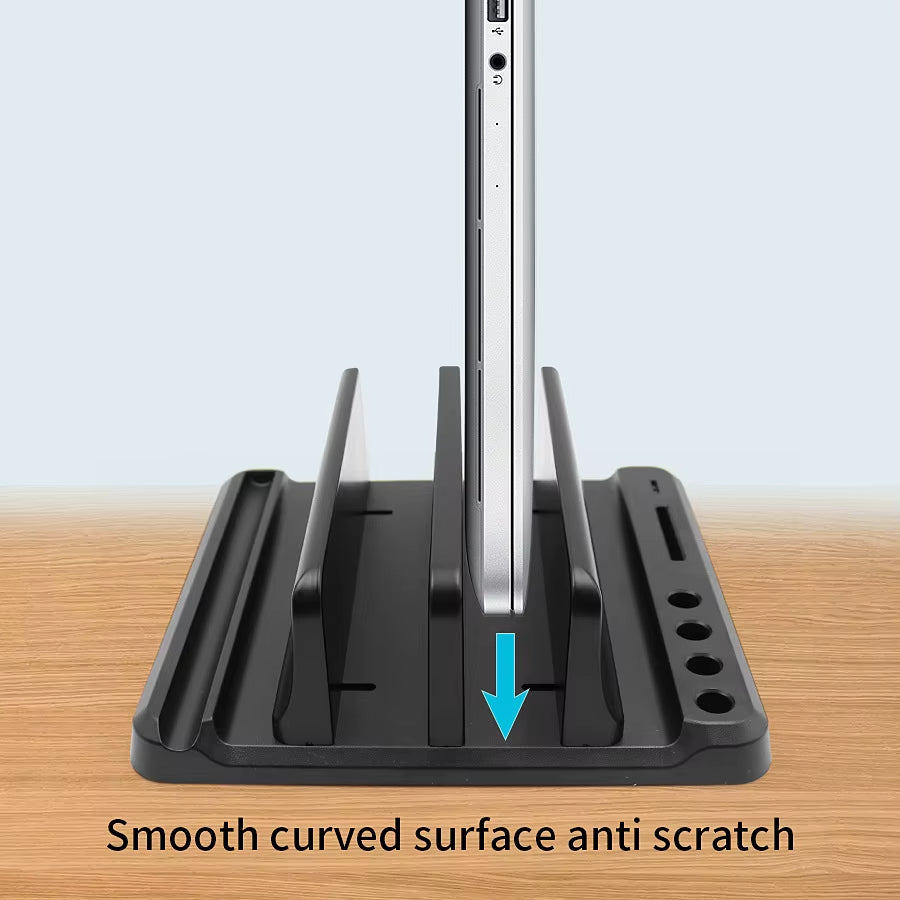 Vertical Laptop Stand - Dual Slot Desk Dock for Laptop and Tablet – image 4