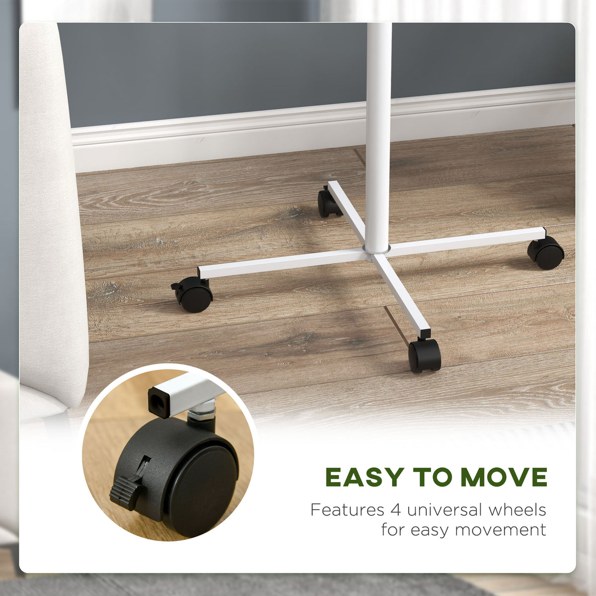 Rolling Parrot Play Stand with Perches, Feed Bowls and Tray – image 5