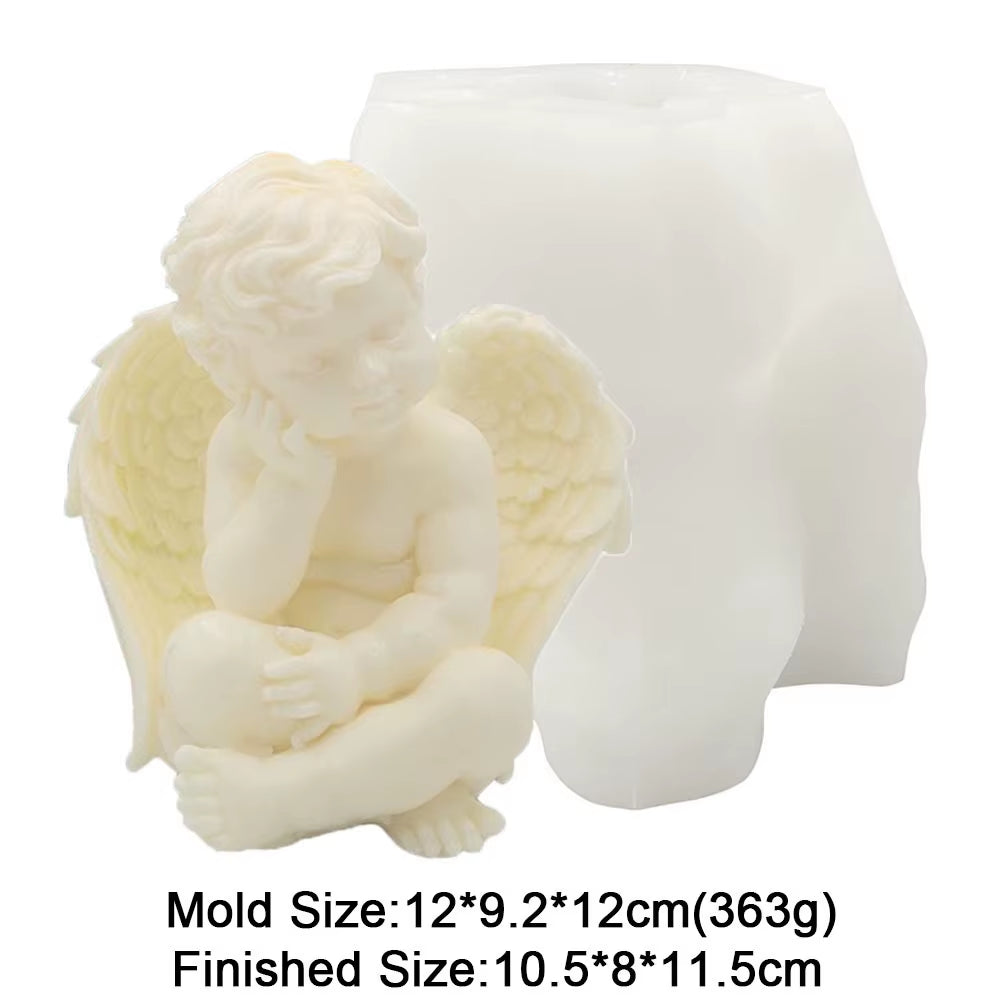 3D Angel Silicone Mold for Candles, Resin, Soap and Plaster