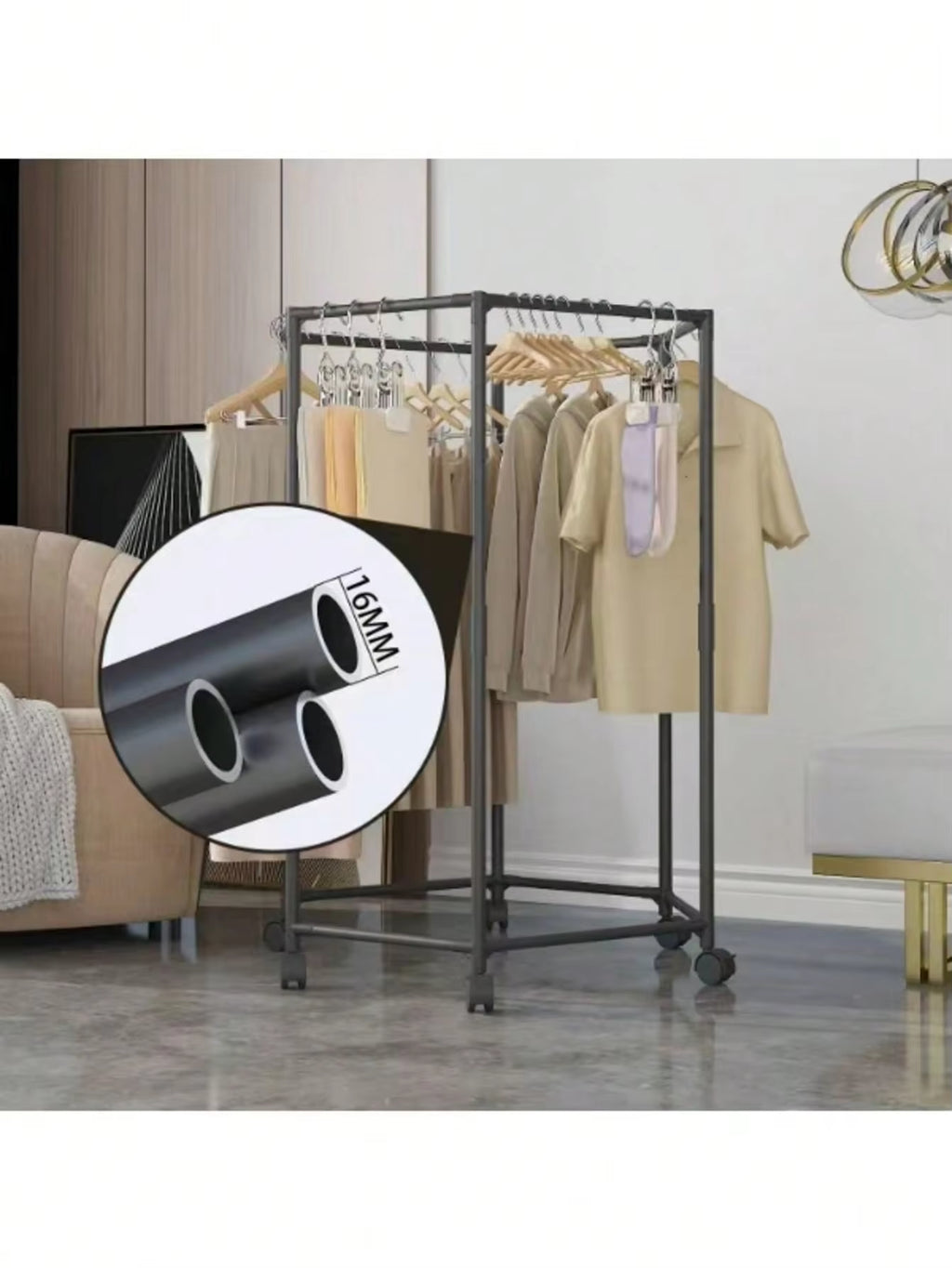 Clothes Drying Rack, Rotating Hexagonal, Single or Double Layer – image 6