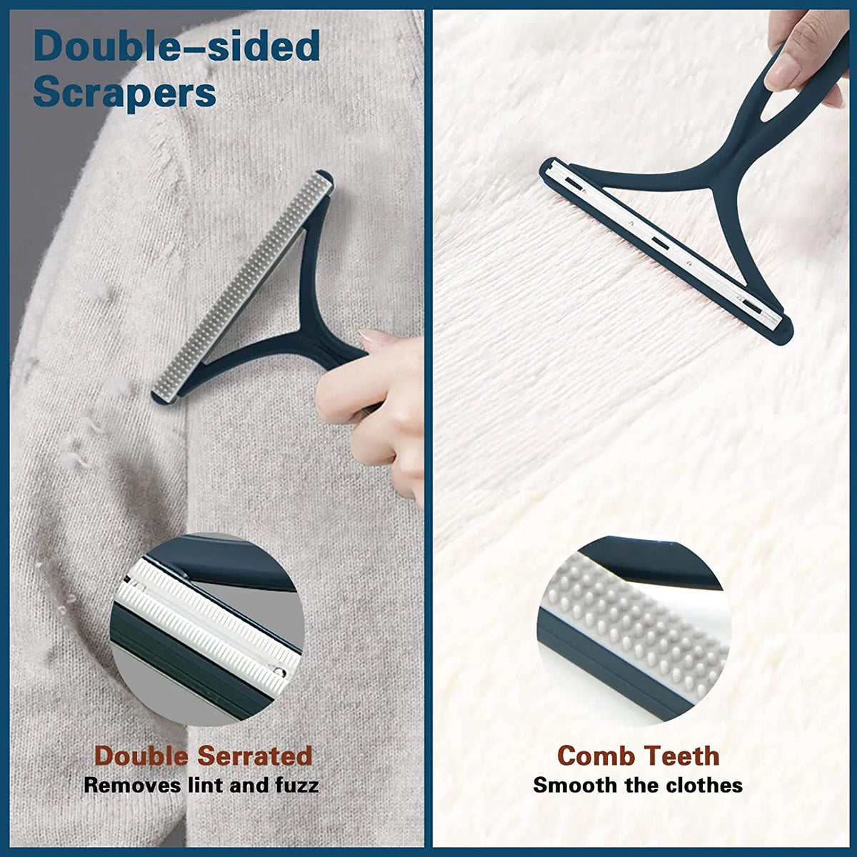Lint Remover Scraper - Double-Sided Manual Fabric Shaver – image 5