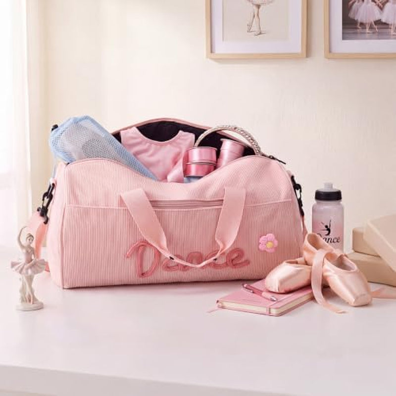 Corduroy Dance Tote Bag - Embroidered Dance Bag, Pink – image 5