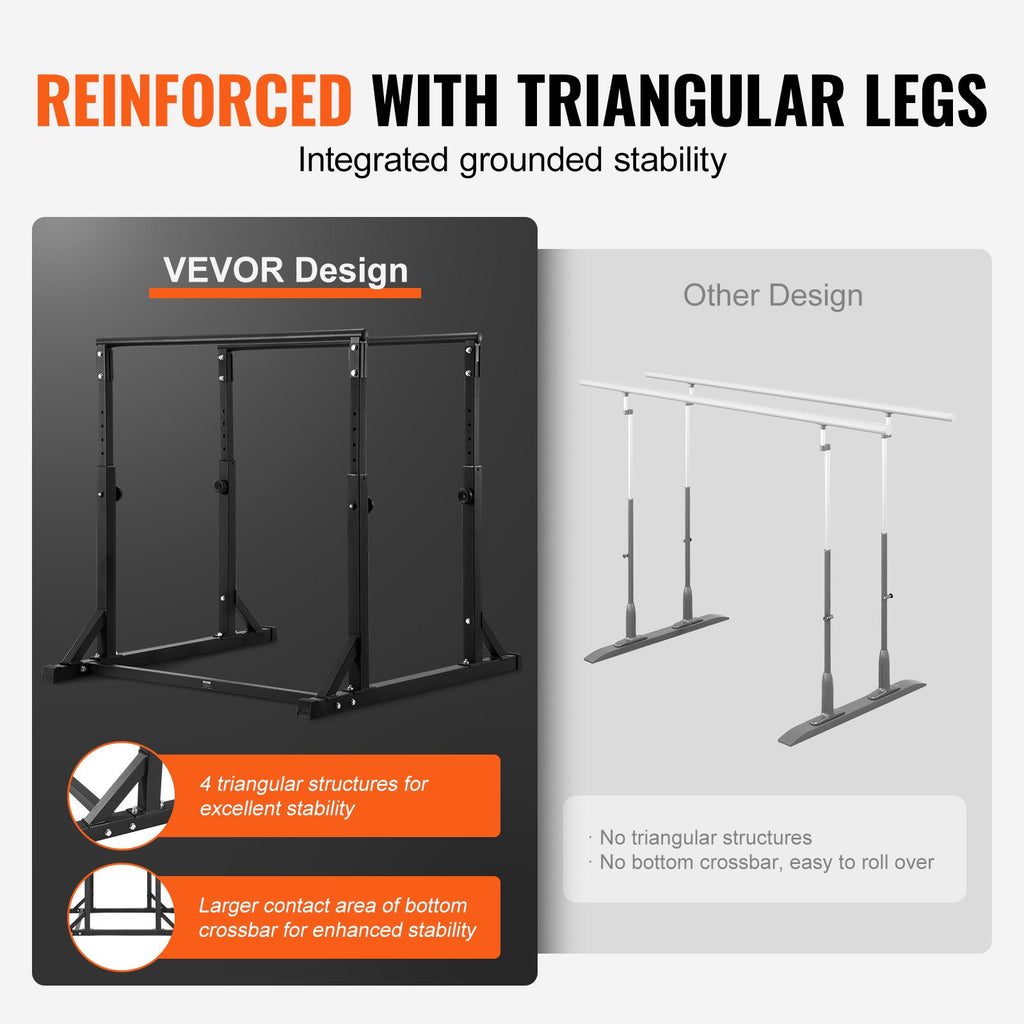 Adjustable Dip Bar Station, 800 lb Capacity, 7 Height Levels – image 4