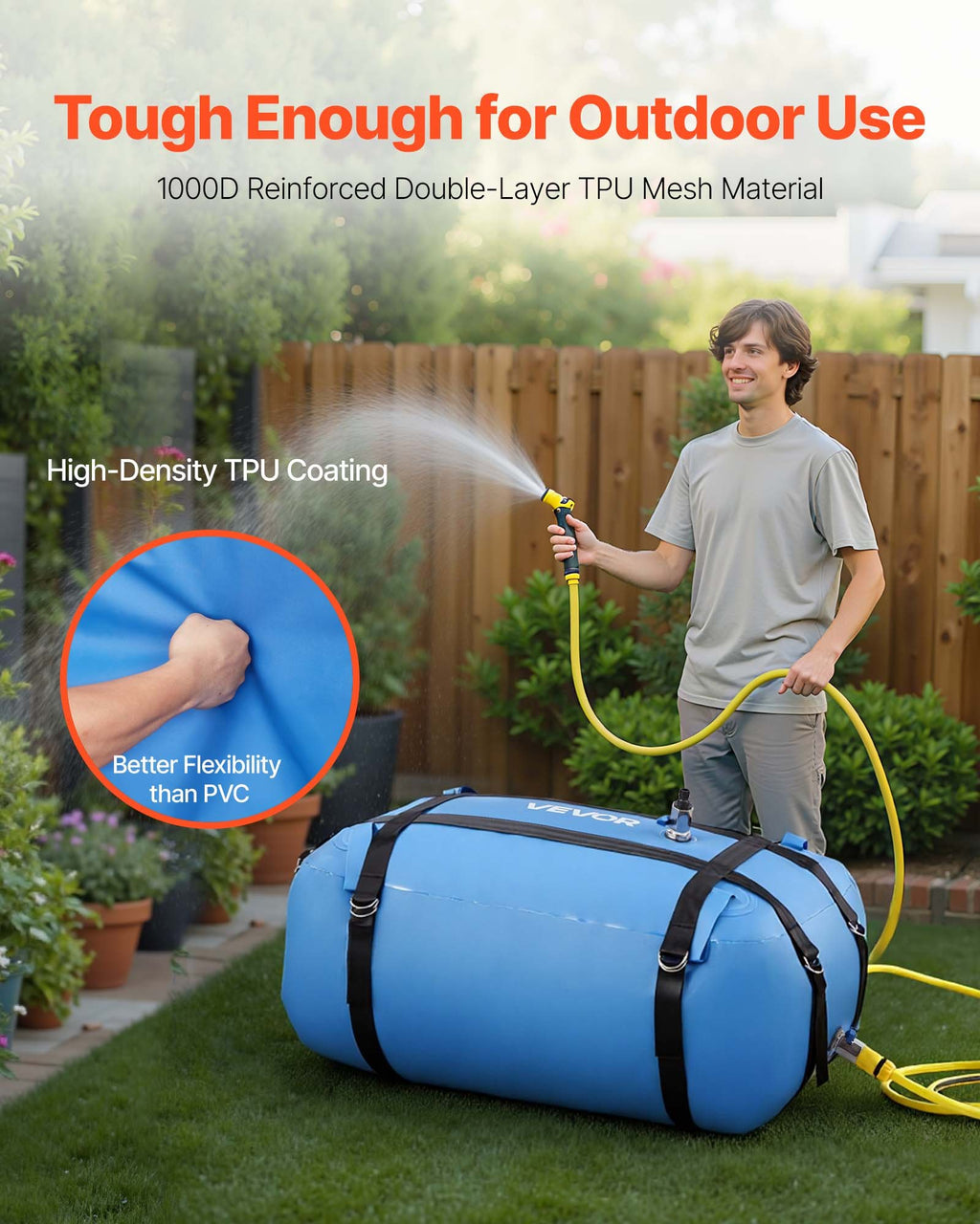 Collapsible Water Storage Bladder 35 Gallon for RV and Camping – image 3