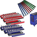 Magnetic Socket Organizer Set – Trays & Aluminum Rails