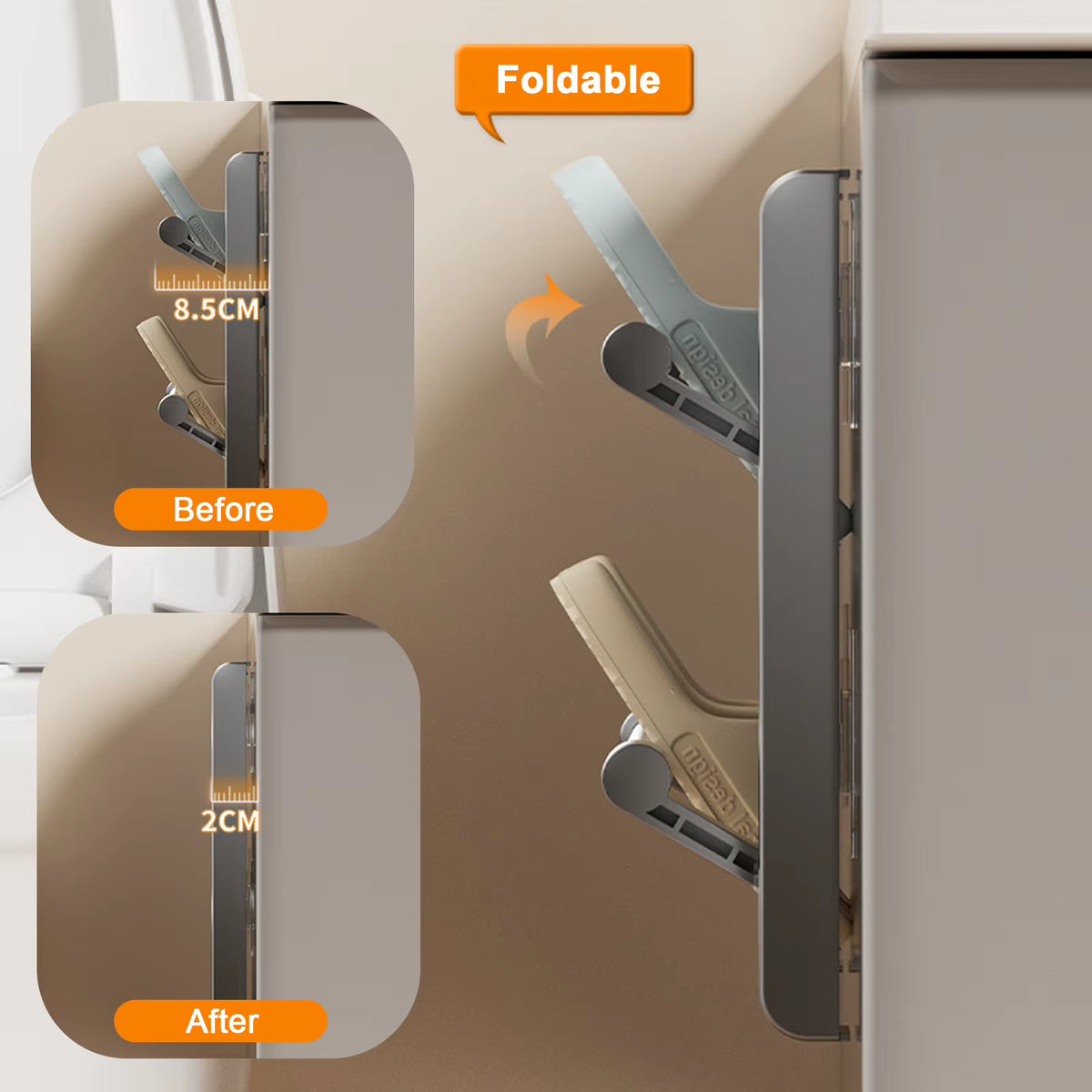 Wall-Mounted Slipper Rack, Foldable No-Drill Shoe Hanger – image 7