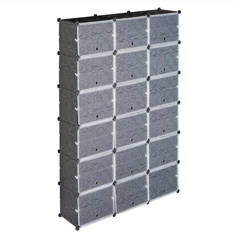 Shoe Rack Cabinet, 36-Cube 72-Pair Modular Storage Organizer – image 4