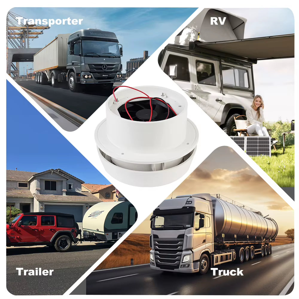12V RV Side Vent Exhaust Fan, Quiet or High-Flow – image 5