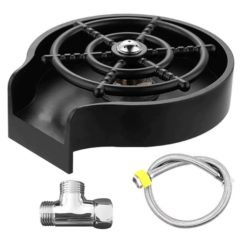 Glass Rinser for Kitchen Sink, Stainless Cup Washer with Hose – image 7