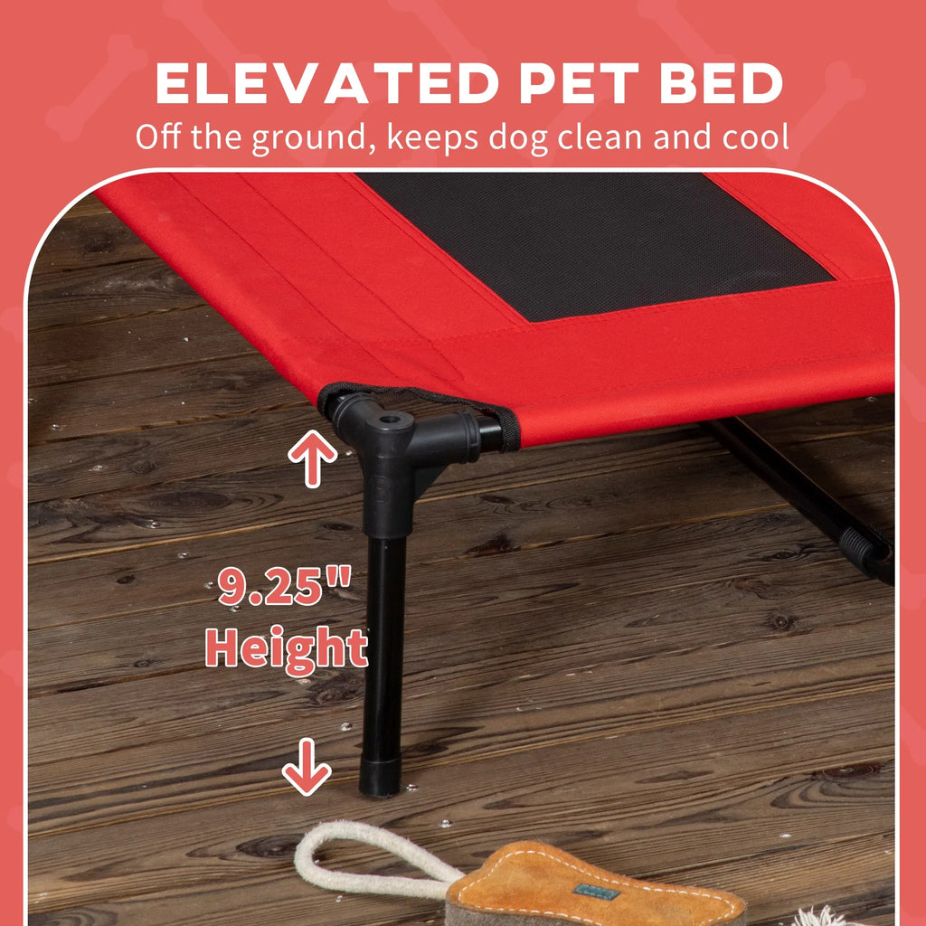 Elevated Dog Bed with Canopy, 48 x 36 in Raised Outdoor Dog Cot – image 7