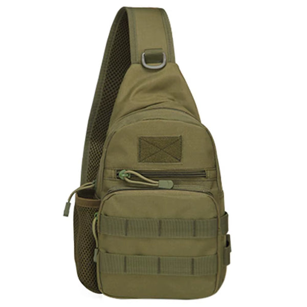 Hunting Camo Sling Shoulder Bag, 900D Oxford MOLLE Chest Pack, 10 x 6.7 in