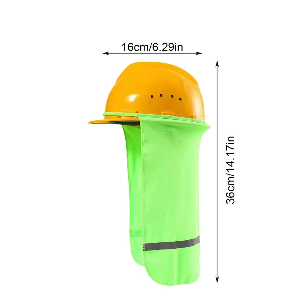 Hi-Vis Hard Hat Sun Shade and Neck Protector