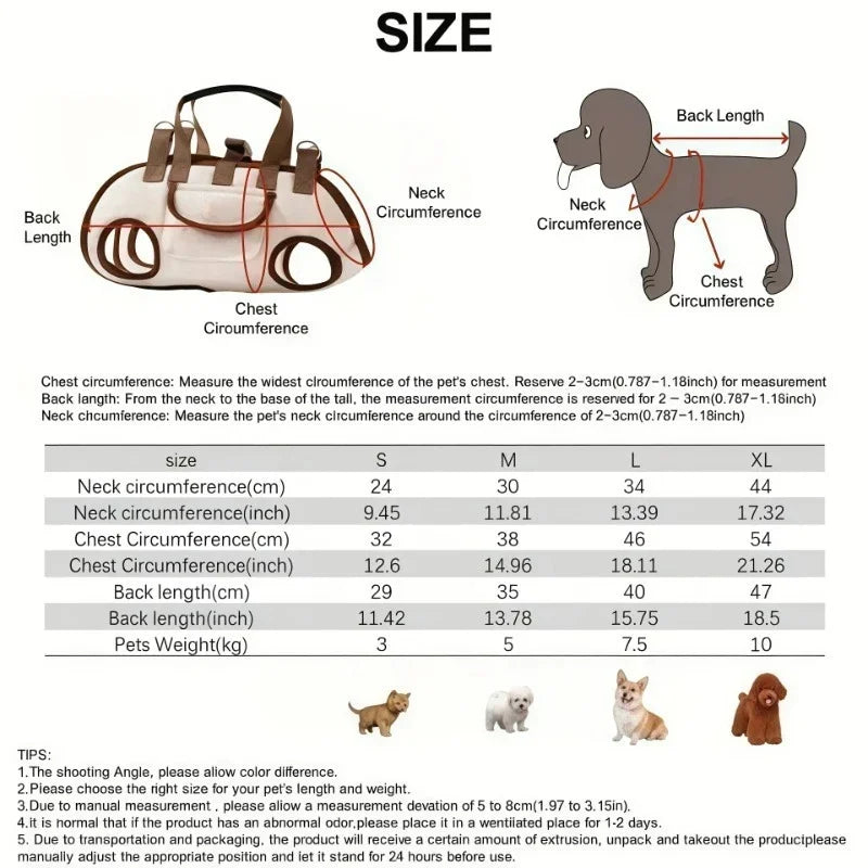 Dog Sling Carrier, Breathable Mesh Pet Carrier Bag S/M/L – image 6