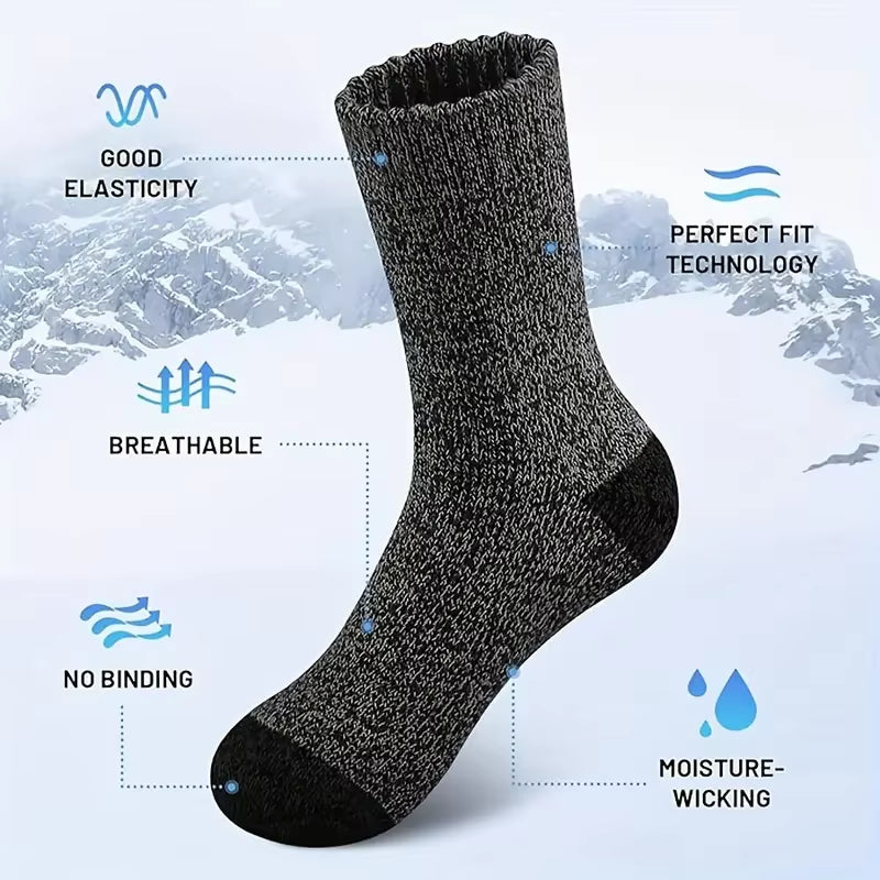 Thick Thermal Work Socks for Men, 5 Pairs, Winter Boot Socks – image 3