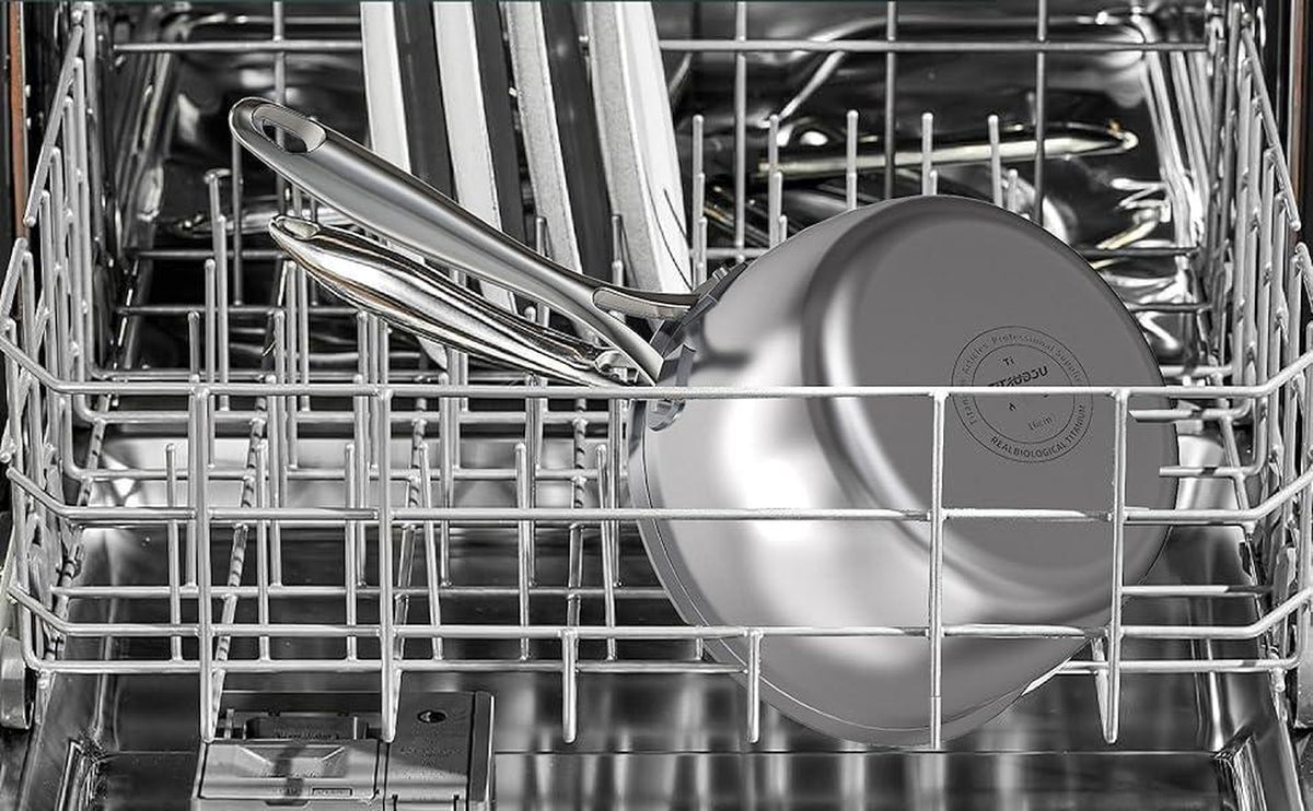 2.2 Quart Titanium Stainless Steel Saucepan With Glass Lid – image 6