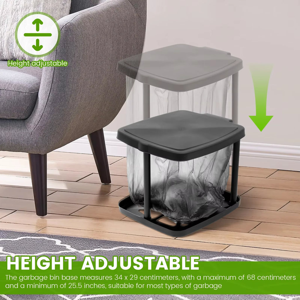 Foldable Adjustable Camping Trash Can with Lid – image 3