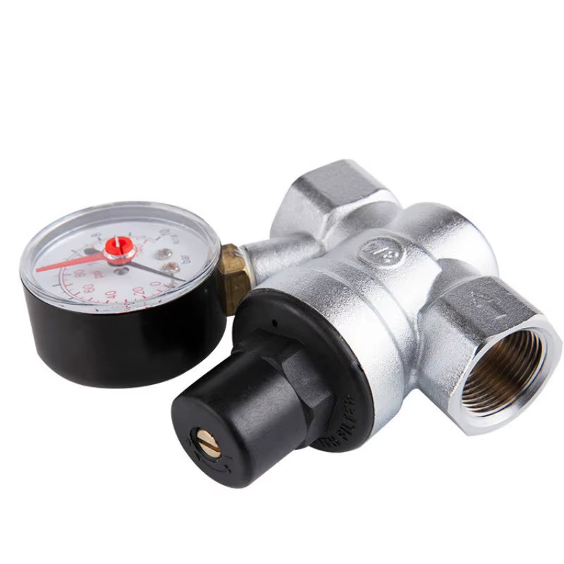 Plumbing Brass Water Pressure Regulator Valve with Gauge
