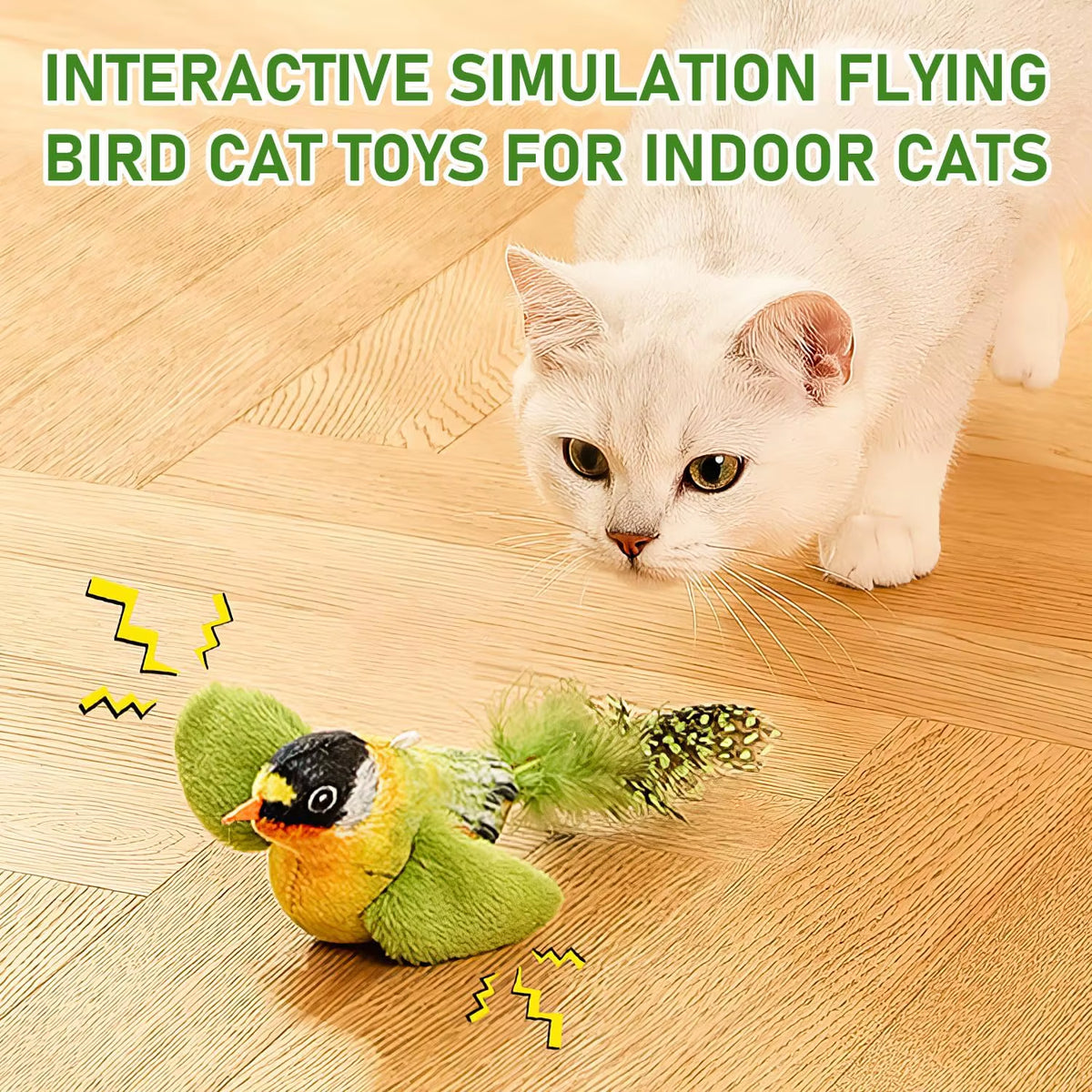 Realistic Chirping Bird Plush Cat Toy – image 2