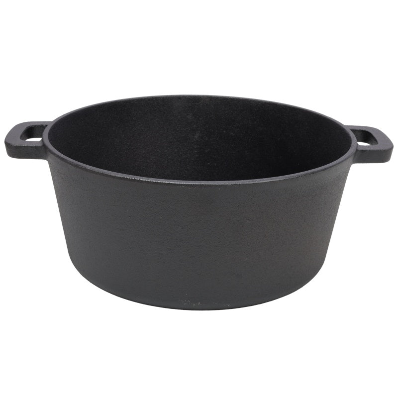 Cast Iron Dutch Oven with Skillet Lid, Pre-Seasoned 2-in-1 Deep Pot – image 3