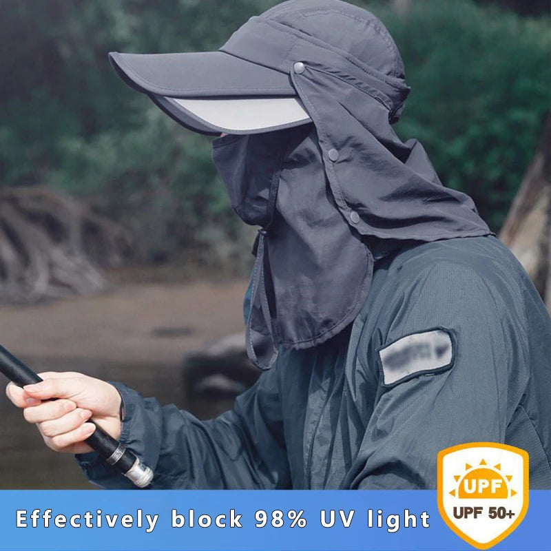 UV Protection Bucket Hat with Neck Flap 3 Pack - Fishing Sun Hat