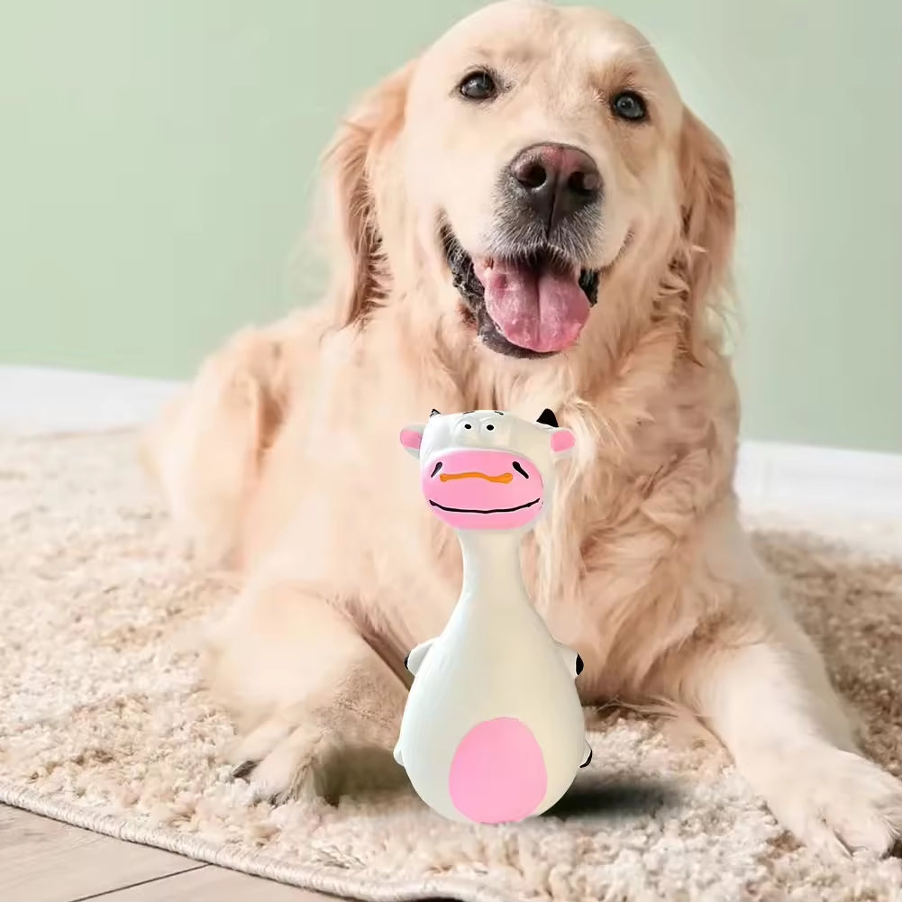 Latex Squeaky Dog Toys 4-Pack - Soft Animal Chew Set – image 4